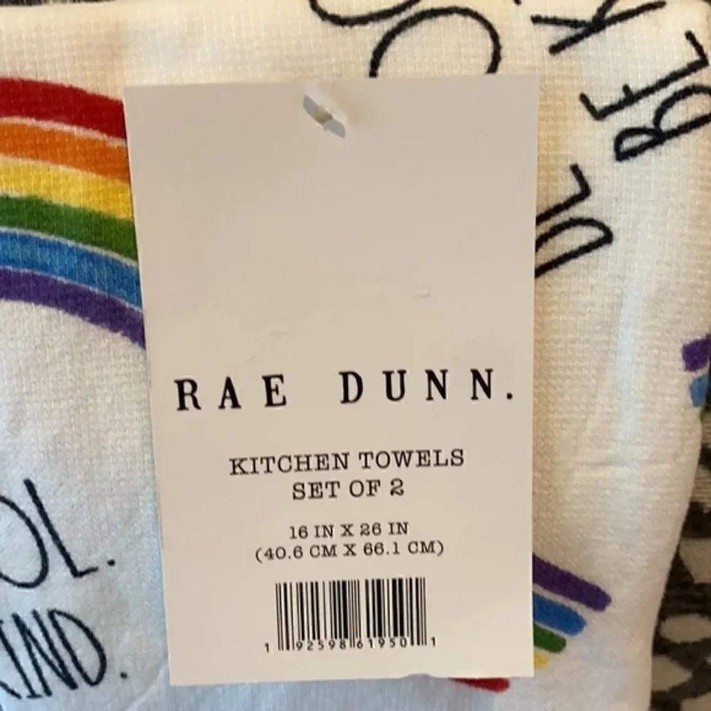 Rae Dunn Be Cool Be Kind Kitchen Towels 2pc